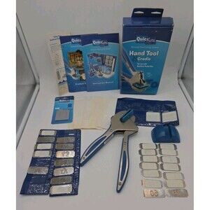QuicKutz Personal Die-Cutting System Hand Tool and Cradle w/ 35 Dies Lot in Box